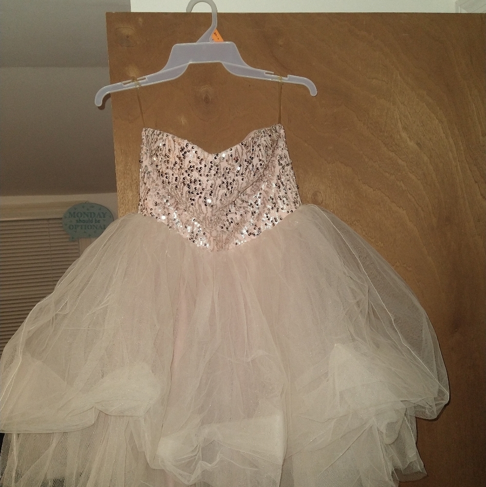 Delia's baby pink sequined party dress